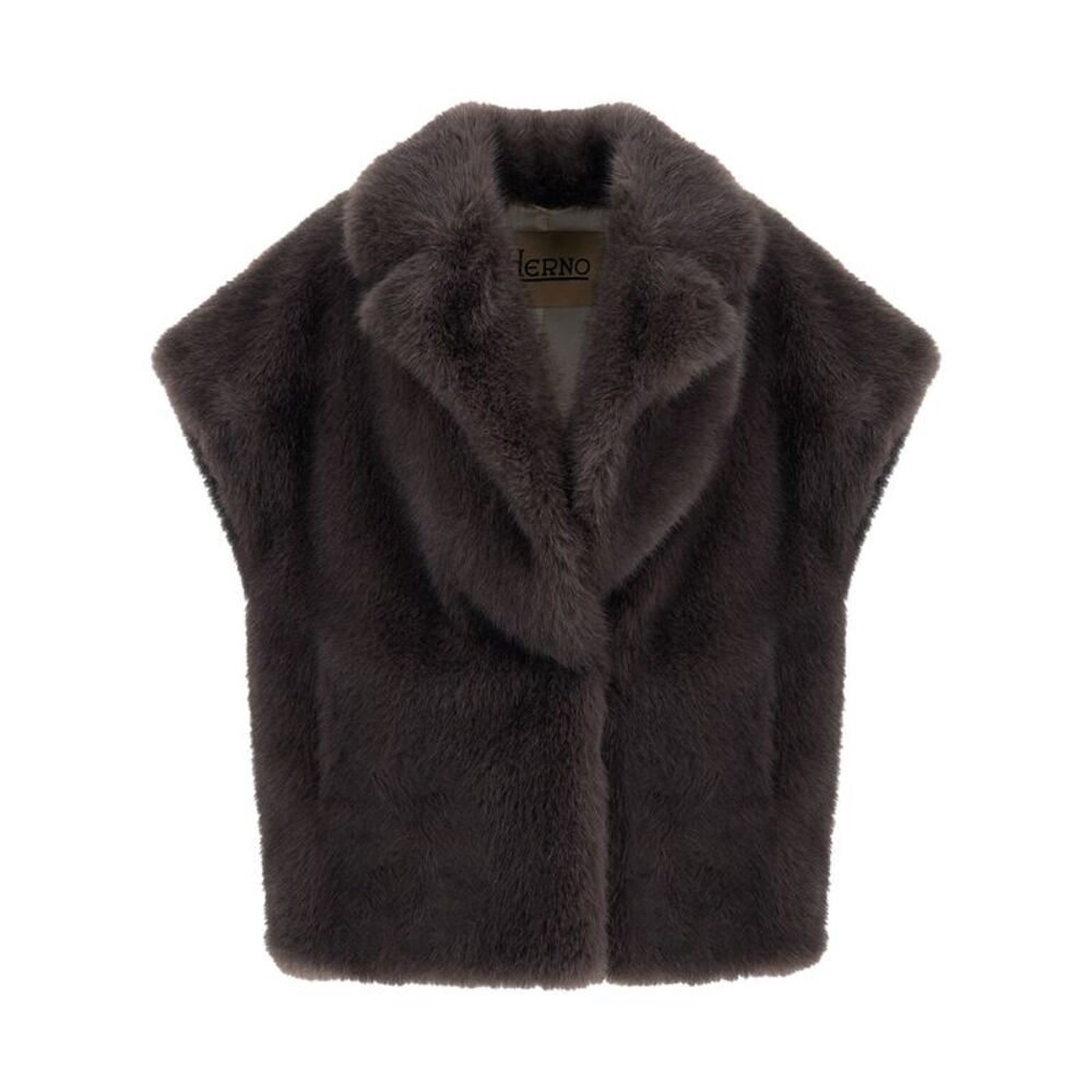 Herno Women Smanicato Tocco Pelliccia A Pelo Lungo